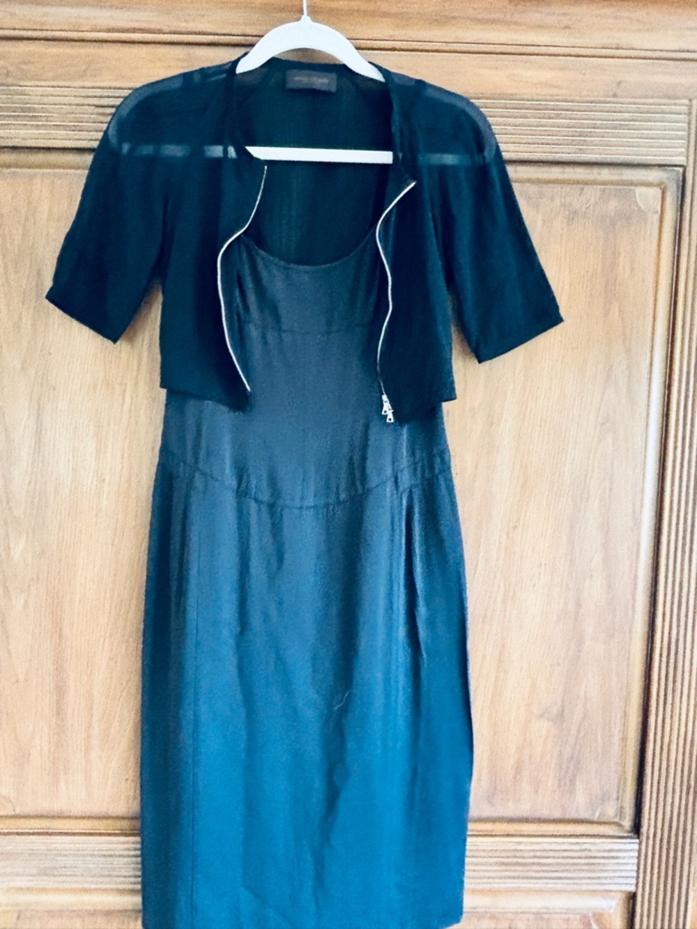 Narcisco Rodriguez -Stunning Cocktail Dress and Cropped Sheer Jacket- Size Small